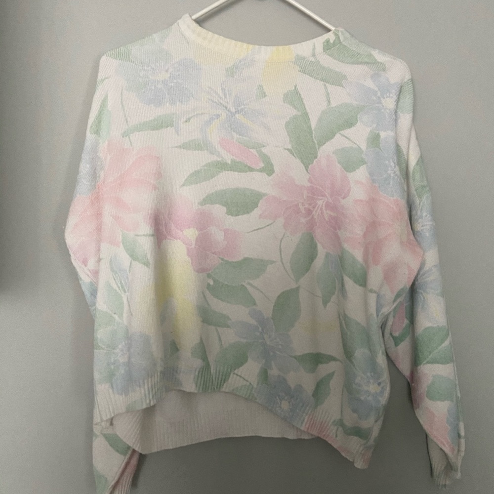 Vintage Floral Yk2 Sweater👛